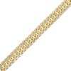 Thumbnail Image 1 of Made in Italy 4.7mm Diamond-Cut Double Curb Chain Bracelet in 10K Hollow Gold - 8.5"