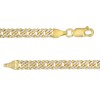 Thumbnail Image 2 of Made in Italy 4.7mm Diamond-Cut Double Curb Chain Bracelet in 10K Hollow Gold - 8.5"