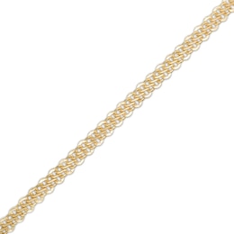 ​​​​​​​Made in Italy Diamond-Cut Infinity Link Chain Bracelet in 10K Hollow Gold- 7.5&quot;