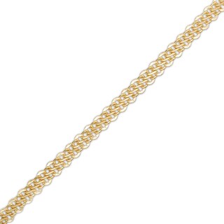 ​​​​​​​Made in Italy Diamond-Cut Infinity Link Chain Bracelet in 10K Hollow Gold- 7.5"