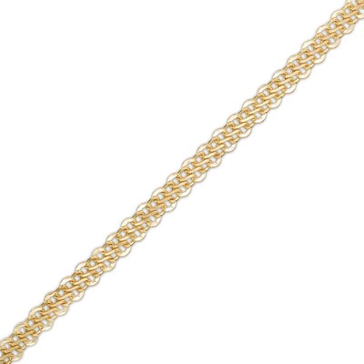 ​​​​​​​Made in Italy Diamond-Cut Infinity Link Chain Bracelet in 10K Hollow Gold- 7.5"