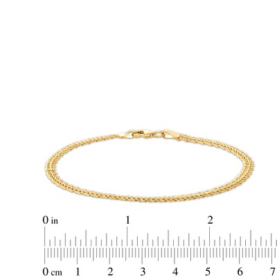 ​​​​​​​Made in Italy Diamond-Cut Infinity Link Chain Bracelet in 10K Hollow Gold- 7.5"