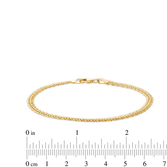 ​​​​​​​Made in Italy Diamond-Cut Infinity Link Chain Bracelet in 10K Hollow Gold- 7.5"
