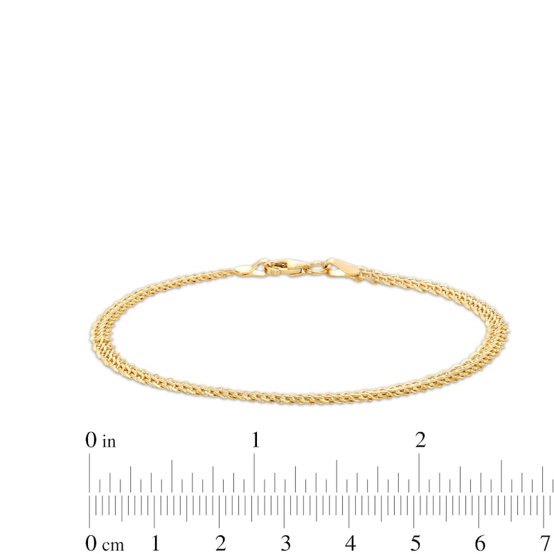 Main Image 2 of ​​​​​​​Made in Italy Diamond-Cut Infinity Link Chain Bracelet in 10K Hollow Gold- 7.5"