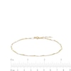 Thumbnail Image 2 of Made in Italy Singapore Chain Anklet in 10K Solid Gold - 9"