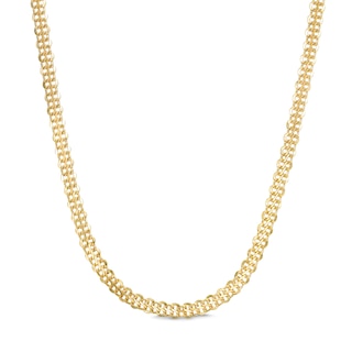 ​​​​​​​Made in Italy Diamond-Cut Infinity Chain Necklace in 10K Hollow Gold- 18"