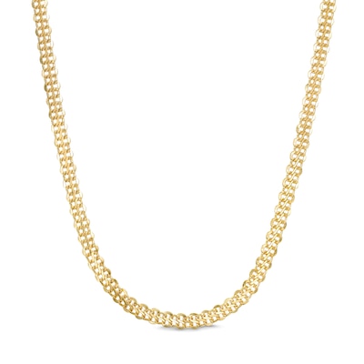 ​​​​​​​Made in Italy Diamond-Cut Infinity Chain Necklace in 10K Hollow Gold- 18"