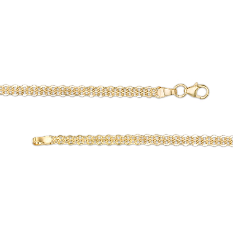 ​​​​​​​Made in Italy Diamond-Cut Infinity Chain Necklace in 10K Hollow Gold- 18"