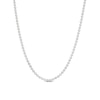 Thumbnail Image 1 of Made in Italy Diamond-Cut Beaded Chain Necklace in Solid Sterling Silver - 18"