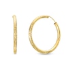 Thumbnail Image 0 of 30mm Diamond-Cut Hoop Earrings in 10K Gold