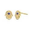 Thumbnail Image 0 of ​​​​​​​Cubic Zirconia Hamsa Stud Earrings in 10K Solid Gold