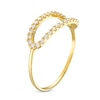 Thumbnail Image 1 of ​​​​​​​Cubic Zirconia Oval Outline Ring in 10K Solid Gold - Size 7