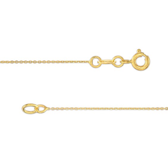 Cubic Zirconia Oval Necklace in 10K Gold - 18"