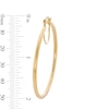 Thumbnail Image 3 of 50mm Hoop Earrings in 10K Solid Gold Bonded Sterling Silver