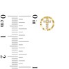 Thumbnail Image 2 of Cubic Zirconia Cross in Circle Stud Earrings in 10K Solid Gold