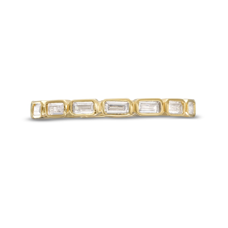Main Image 3 of 10K Solid Gold CZ Emerald-Cut Ring - Size 7