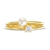 Thumbnail Image 3 of Cubic Zirconia and Freshwater Cultured Pearl Ring in 10K Gold - Size 7
