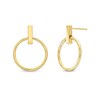 Thumbnail Image 1 of Large Open Circle Stud Earrings in 10K Tube Gold