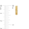 Thumbnail Image 1 of Braided Huggie Hoop Earrings in 10K Gold