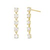 Thumbnail Image 1 of ​​​​​​​Cubic Zirconia Dangle Stud Earrings in 10K Solid Gold