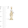 Thumbnail Image 2 of Medium Santa Muerte Two-Tone Necklace Charm in 10K Gold