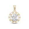 Thumbnail Image 0 of Guardian Angel Round Two-Tone Necklace Charm in 10K Gold