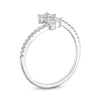 Thumbnail Image 2 of Sterling Silver CZ Three Stone Adjustable Band Ring - Size 7