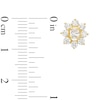 Thumbnail Image 2 of Cubic Zirconia Flower Shaded Stud Earrings in 10K Gold
