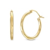 Thumbnail Image 1 of 10K Tube Hollow Gold Hoops
