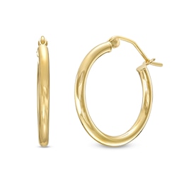 10K Tube Hollow Gold Hoops