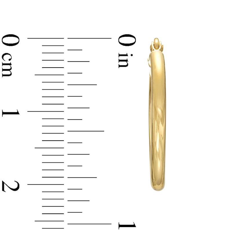Main Image 2 of 10K Tube Hollow Gold Hoops