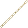 Thumbnail Image 1 of ​​​​​​​​​​​​​​Made in Italy Diamond-Cut Woven Link Chain Bracelet in 10K Hollow Gold- 7.5"