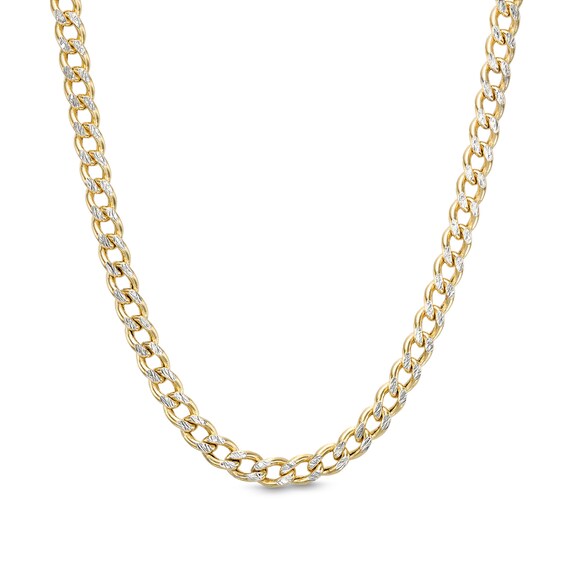 Made in Italy Diamond-Cut Cuban Chain Necklace in 10K Hollow Gold- 16"
