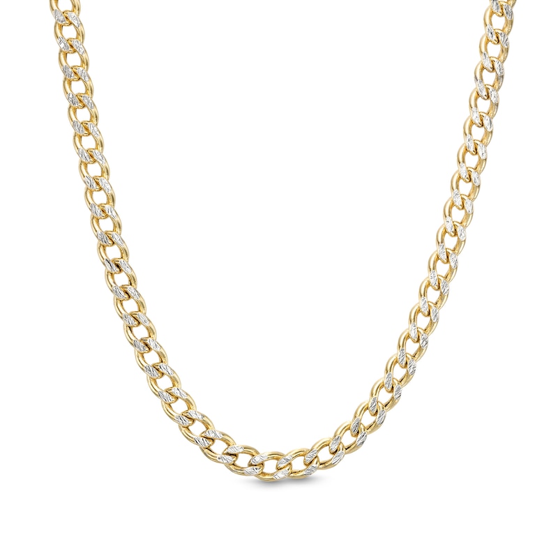 Made in Italy Diamond-Cut Cuban Chain Necklace in 10K Hollow Gold- 16"