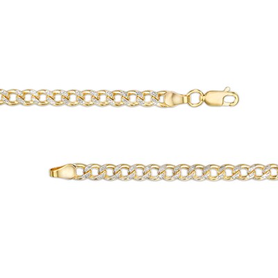 ​​​​​​​Made in Italy Diamond-Cut Cuban Chain Necklace in 10K Hollow Gold- 16"