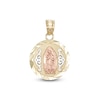 Thumbnail Image 1 of Guadalupe Medallion Tri-Tone Necklace Charm in 10K Gold