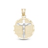 Thumbnail Image 0 of Crucifix Medallion Two-Tone Necklace Charm in 10K Gold