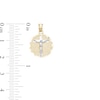 Thumbnail Image 1 of Crucifix Medallion Two-Tone Necklace Charm in 10K Gold