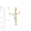 Thumbnail Image 1 of Jesus Open Arms Two-Tone Necklace Charm in 10K Gold