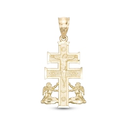 Caravaca Cross Necklace Charm in 10K Gold