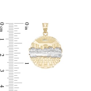 The Last Supper Medallion Two-Tone Necklace Charm in 10K Gold