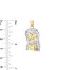 Thumbnail Image 2 of Diamond-Cut Jesus Head Two-Tone Necklace Charm in 10K Gold