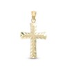 Thumbnail Image 1 of Diamond-Cut Chevron Cross Necklace Charm in 10K Gold