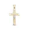 Thumbnail Image 0 of Medium Rosary on Cross Two-Tone Necklace Charm in 10K Gold