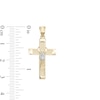 Thumbnail Image 1 of Medium Rosary on Cross Two-Tone Necklace Charm in 10K Gold