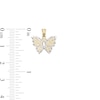 Thumbnail Image 1 of Small Filigree Butterfly Two-Tone Necklace Charm in 10K Gold