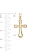 Thumbnail Image 1 of Puffed Ends Cross Necklace Charm in 10K Hollow Gold