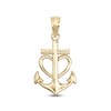 Thumbnail Image 1 of Anchor Heart Necklace Charm in 10K Gold