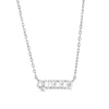 Thumbnail Image 1 of Sterling Silver Queen Bold Block Pendant - 16" + 2"