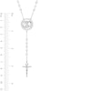 Thumbnail Image 3 of Diamond-Cut Beaded Lace Crucifix Rosary in Sterling Silver
